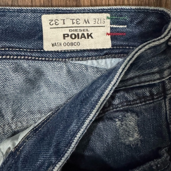 Men's Diesel POIAK Denim Authentic Jeans Wash 008C0 Waist 31 - Picture 2 of 11